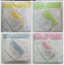 Juego de sábanas para cama cuna blanca con cenefa